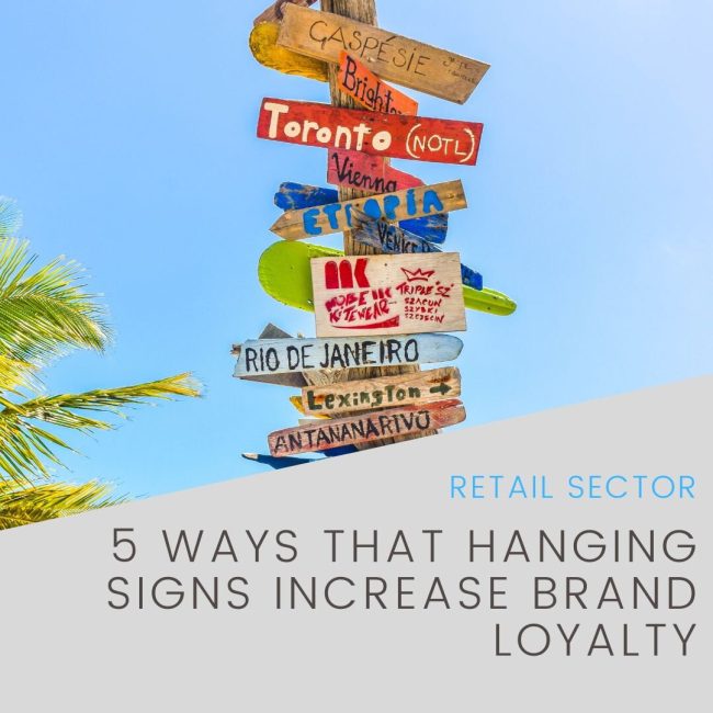Five ways hanging signs and banners connect your brand with customers