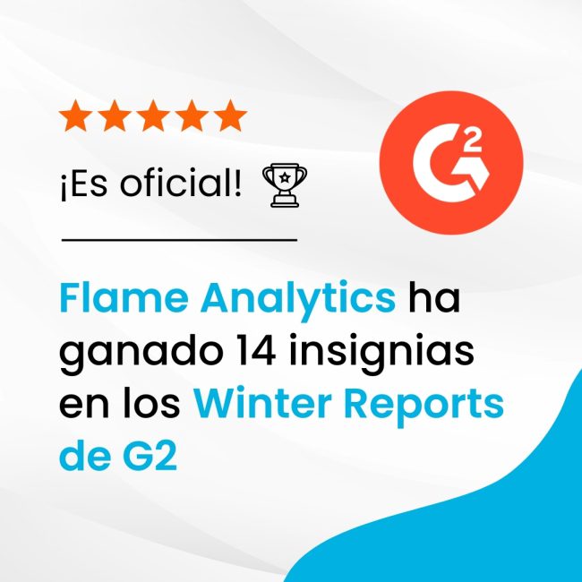 Flame analytics gana 14 premios en los reports de invierno de G2