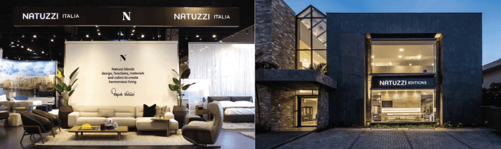 Natuzzi Italia, physical stores retail