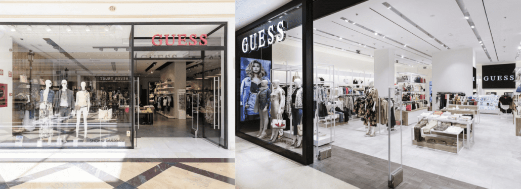 Physical stores from Guess brand