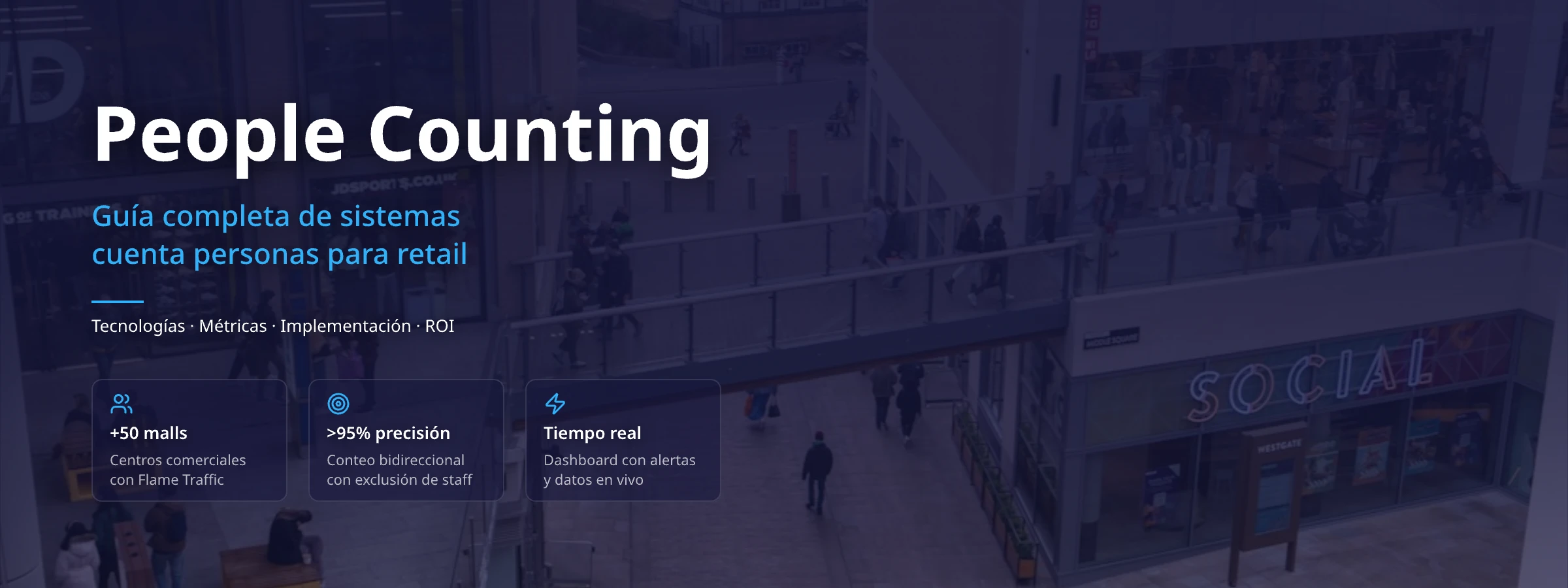 Cuenta personas para retail: guía completa de sistemas de people counting para tiendas y centros comerciales - Flame Analytics